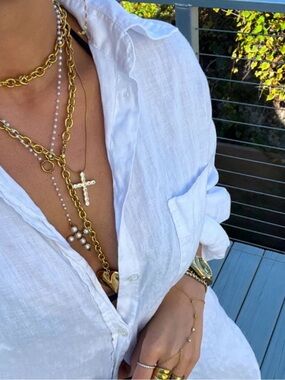 XL Diamond Cross Necklace